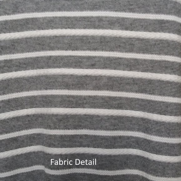 4/$20 A New Day Gray & White Striped Long Sleeve Tie Front Top XXL - Picture 4 of 6